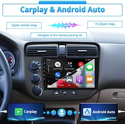 [2+32 גרם] לשנת 2001-2005 רדיו הונדה סיוויק, Roinvou Apple Carplay Android 11 סטריאו לרכב עם